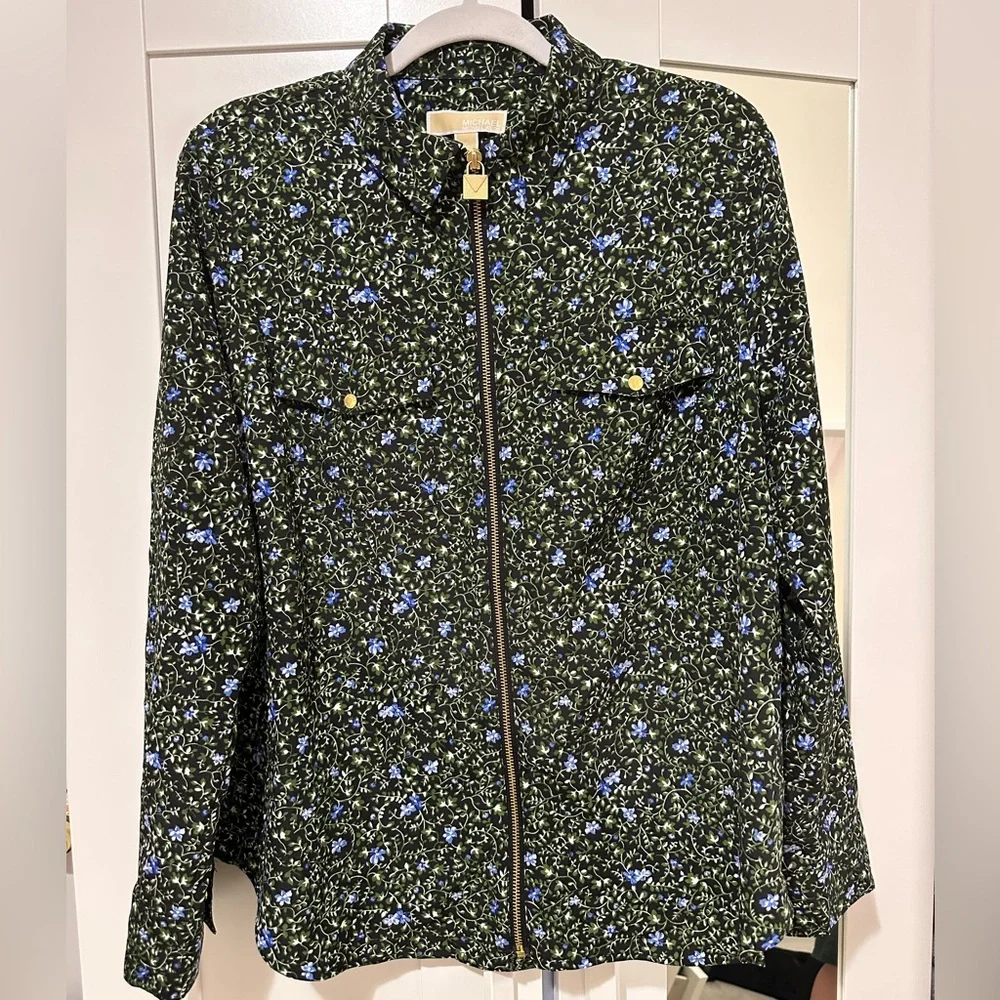 Michael Kors Black Floral Blouse - Picture 3 of 5